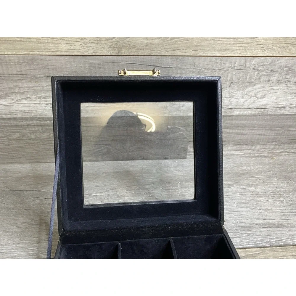 Fossil Watch Display Case Jewelry Box Organizer Storage Container Holder Black